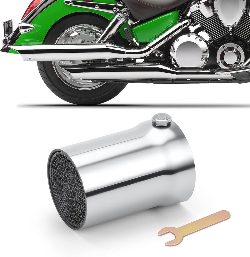 RIDLOG Motorcycle DB Killer 51mm Universal Muffler Silencer Baffle Removable Noise Eliminator Motorcycle Exhaust Pipe Muffler Fit for Yamaha Suzuki Harley Honda Kawasaki (With small wrench) - Image 1